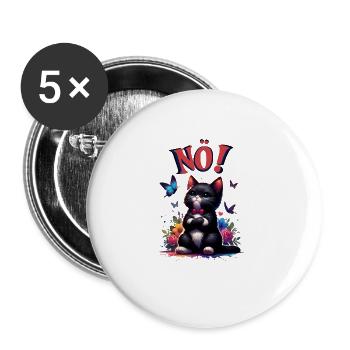 Cat Funny Saying Nope! for cat lovers - Buttons large 2.2''/56 mm (5-pack) - white - Front