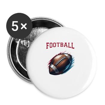 Opa American Football Spieler Fußballspieler - Buttons groß 56 mm (5er Pack) - Weiß - Vorne