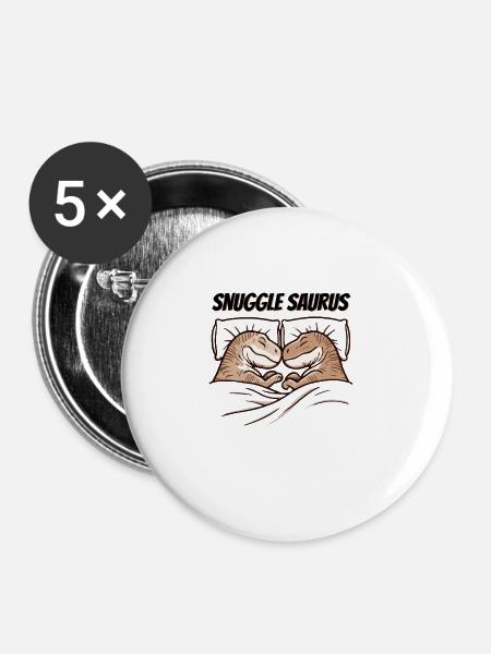 Lustiger Schlafender - Buttons groß 56 mm (5er Pack) - Weiß