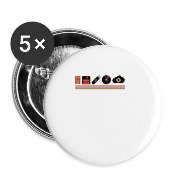 IT Geek, PC Accessories Storage Devices Evolution - Buttons large 2.2''/56 mm (5-pack) - white - Front