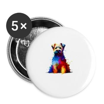 Colorful Splash Art Glen Of Imaal Terrier Terriers - Buttons large 2.2''/56 mm (5-pack) - white - Front