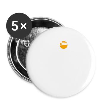 Skydive Freefly Fallschirmspringer Shirt Skydiving - Buttons groß 56 mm (5er Pack) - Weiß - Vorne