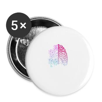 Blumen In Den Dunkelsten Teilen Von Ihnen! - Buttons groß 56 mm (5er Pack) - Weiß - Vorne