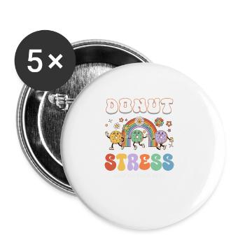 Groovy Testing Day School Outfits Für Alle Klassen - Buttons groß 56 mm (5er Pack) - Weiß - Vorne