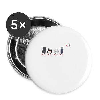 IT Geek, PC Accessories Storage Devices Evolution - Buttons large 2.2''/56 mm (5-pack) - white - Front