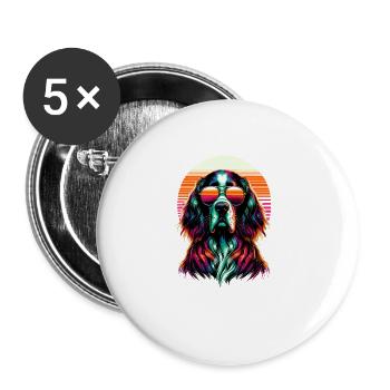 Retro Sunset Sunglasses English Setter Laverack - Buttons large 2.2''/56 mm (5-pack) - white - Front