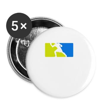 Boxen Martial Arts Boxing Box Club Boxer - Buttons large 2.2''/56 mm (5-pack) - white - Front