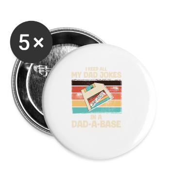 Retro Vintage Dad Joke Great, All Occasions - Buttons large 2.2''/56 mm (5-pack) - white - Front