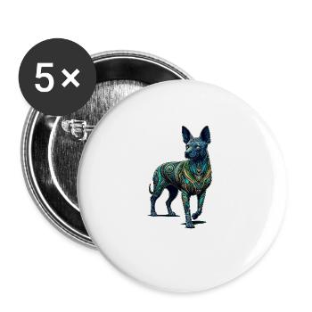 Mandala Art Peruvian Hairless Dog - Buttons large 2.2''/56 mm (5-pack) - white - Front
