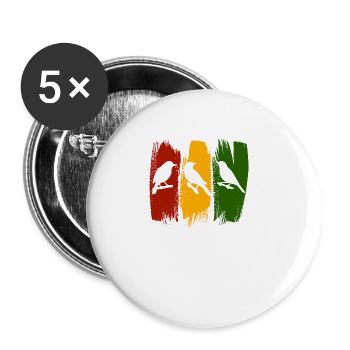Rastafari Music Vibes Only Rasta Jamaica Reggae - Buttons large 2.2''/56 mm (5-pack) - white - Front
