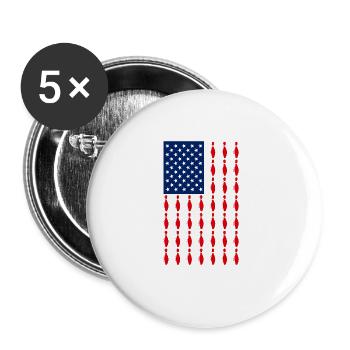 bowling american flag bowling - Buttons groß 56 mm (5er Pack) - Weiß - Vorne