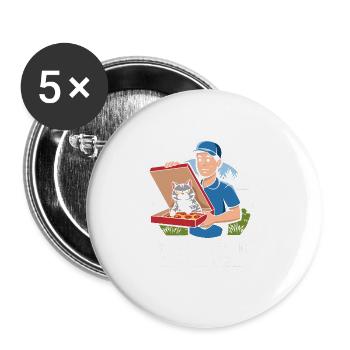 Delivery Service OH Debate  Harris Eating - Buttons large 2.2''/56 mm (5-pack) - white - Front