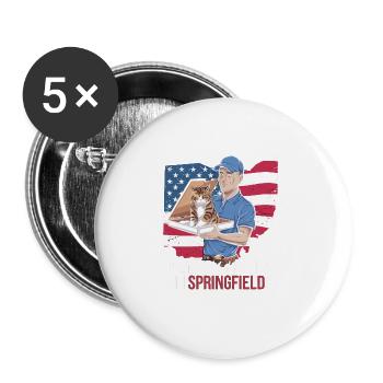 Delivery Service OH Debate  Harris Eating - Buttons large 2.2''/56 mm (5-pack) - white - Front