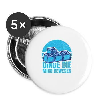 Dinge, die mich bewegen Gaming retro für Zocker - Buttons groß 56 mm (5er Pack) - Weiß - Vorne