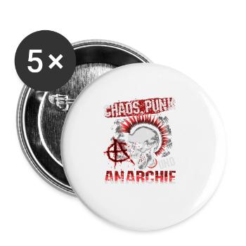 Punk Rock Pogo Anarchy Punks Punk Rocker Punk - Buttons large 2.2''/56 mm (5-pack) - white - Front