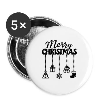 Christmas hanging décor - Buttons large 2.2''/56 mm (5-pack) - white - Front