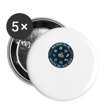 funny saying. Viruses Science Research - Buttons large 2.2''/56 mm (5-pack) - white - Front