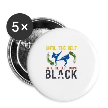 Kickboxer Arts Martiaux Kickboxing Kickboxen - Lot de 5 grands badges (56 mm) - blanc - Devant