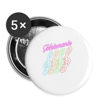 Techno House Party EDM Festival Goa Electro Rave - Lot de 5 grands badges (56 mm) - blanc - Devant