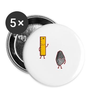 Vous rockez, vous régnez ! Musique stimulante - Lot de 5 grands badges (56 mm) - blanc - Devant