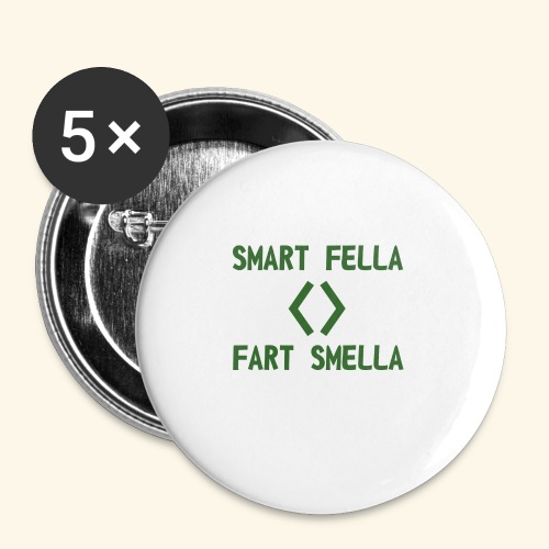 Smart fella - Confezione da 5 spille grandi (56 mm)