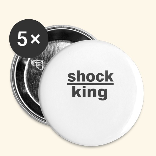 shock king funny - Confezione da 5 spille grandi (56 mm)