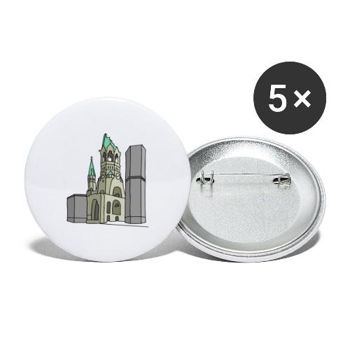 Église du Souvenir de Berlin c - Lot de 5 grands badges (56 mm)