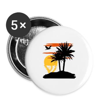 Sonnenuntergang - Sunset - Buttons large 2.2''/56 mm (5-pack) - white - Front