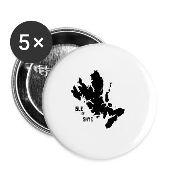 L’île de Skye, Western Isles, Hébrides, Écosse - Lot de 5 grands badges (56 mm) - blanc - Devant
