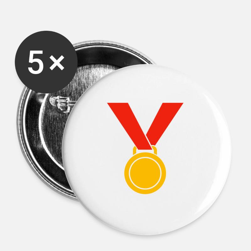 medal - Buttons large 2.2''/56 mm (5-pack) - white
