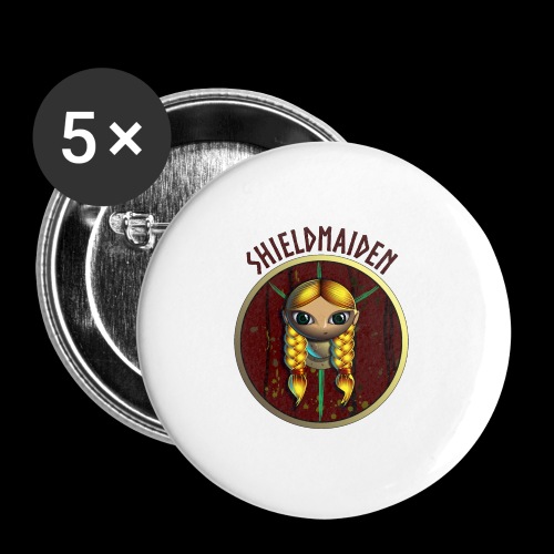 Shieldmaiden - Stora knappar 56 mm (5-pack)