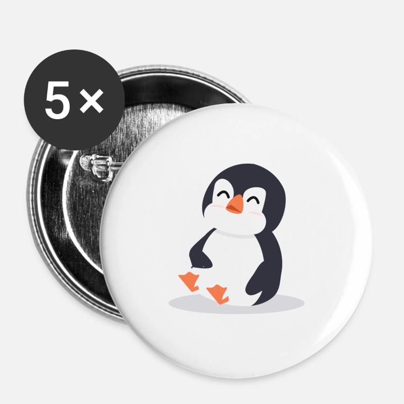 penguin - Buttons large 2.2''/56 mm (5-pack) - white