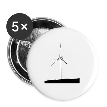 Windrad - Buttons groß 56 mm (5er Pack) - Weiß - Vorne