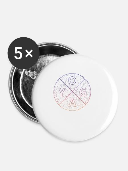 Yoga - Buttons groß 56 mm (5er Pack) - Weiß