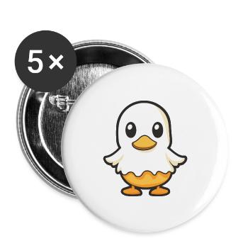 Duck Halloween Funny Ghost - Buttons large 2.2''/56 mm (5-pack) - white - Front