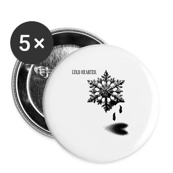 "Winter mood" - Buttons large 2.2''/56 mm (5-pack) - white - Front