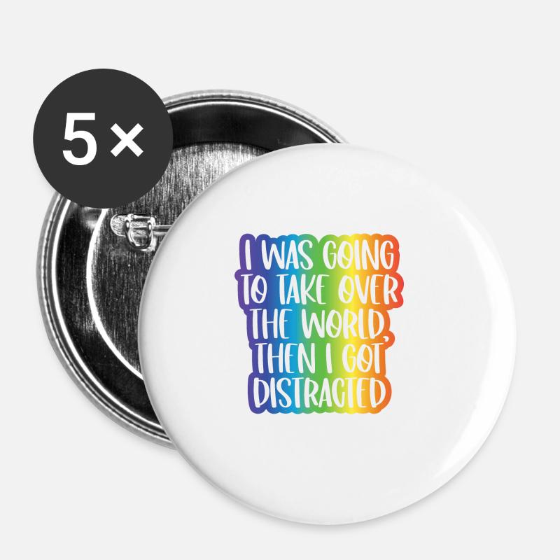 ADHD - Buttons large 2.2''/56 mm (5-pack) - white