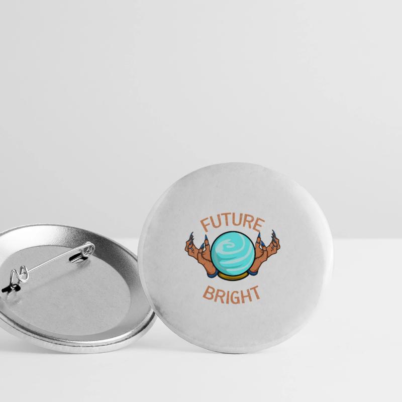 Zukunft sieht hell aus Überzeugte oder optimistisc Buttons groß 56 mm (5er Pack)