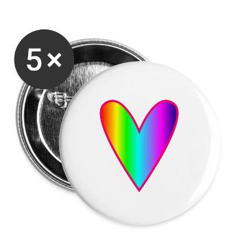 MAMAN. FÊTE DES MÈRES. BONNE FÊTE MAMAN. JE T'AIME - Lot de 5 grands badges (56 mm) - blanc - Devant