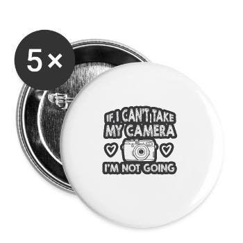 Fotografen Spruch Hobby Fotograf - Buttons groß 56 mm (5er Pack) - Weiß - Vorne