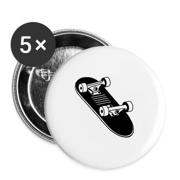 Skateboard - Buttons groß 56 mm (5er Pack) - Weiß - Vorne