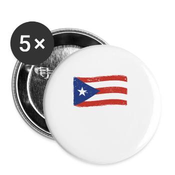 Fier portoricain Wepa Porto Rico Flag Latino - Lot de 5 grands badges (56 mm) - blanc - Devant