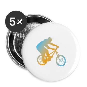 Fahrrad - Buttons groß 56 mm (5er Pack) - Weiß - Vorne