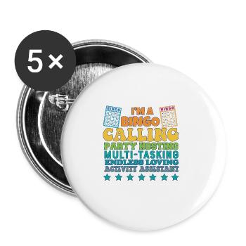 Proud Activity Assistant Appreciation - Buttons groß 56 mm (5er Pack) - Weiß - Vorne