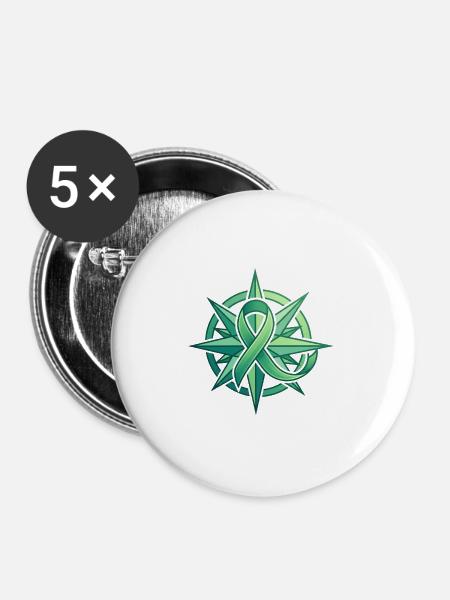 BTSC | Star - Buttons groß 56 mm (5er Pack) - Weiß