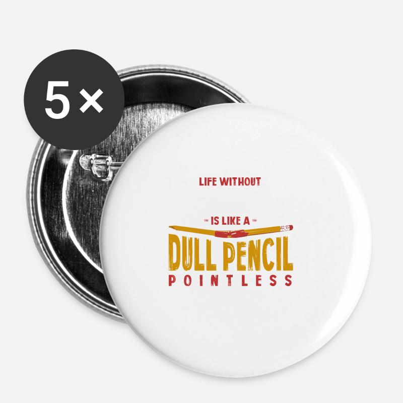 Life Without Underwater Hockey Is Like a Dull - Buttons large 2.2''/56 mm (5-pack) - white