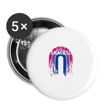 Bi-Snacksual Bisexuel LGBTQ Bi Pride LGBT - Lot de 5 grands badges (56 mm) - blanc - Devant