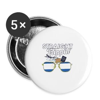 Straight Trippin' Nicaragua Vacation Tour Travel - Buttons large 2.2''/56 mm (5-pack) - white - Front
