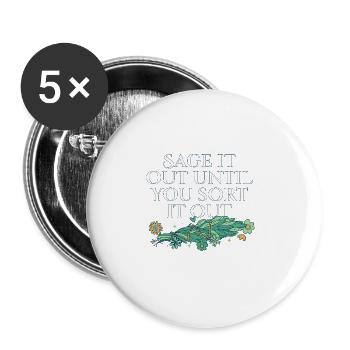 Dites-le jusqu'à ce que vous le triiez. - Lot de 5 grands badges (56 mm) - blanc - Devant