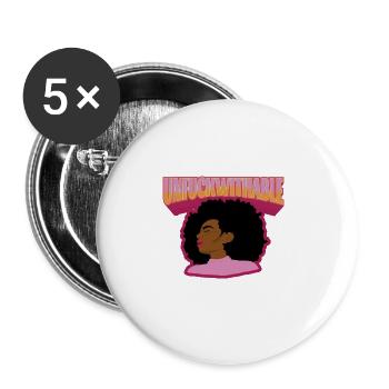 Frauen Gleichberchtigung Design und Feminist - Buttons groß 56 mm (5er Pack) - Weiß - Vorne